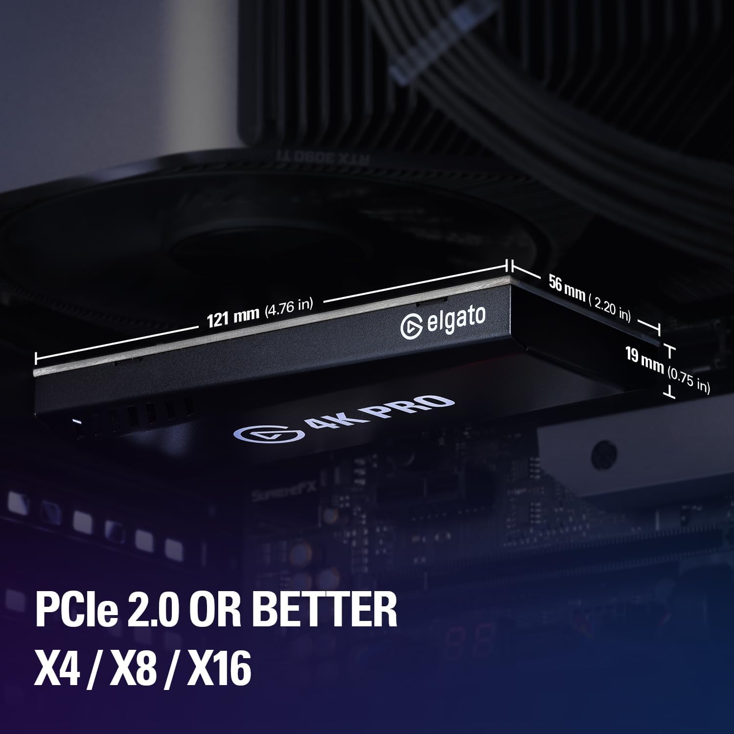 Elgato 4K Pro Internal Capture Card, 8K60 Passthrough | 4K60 HDR10 capture, HDMI 2.1, Up to 1080p240 recording, VRR support, Ultra-low latency, Dual PC setup compatible - Image 6