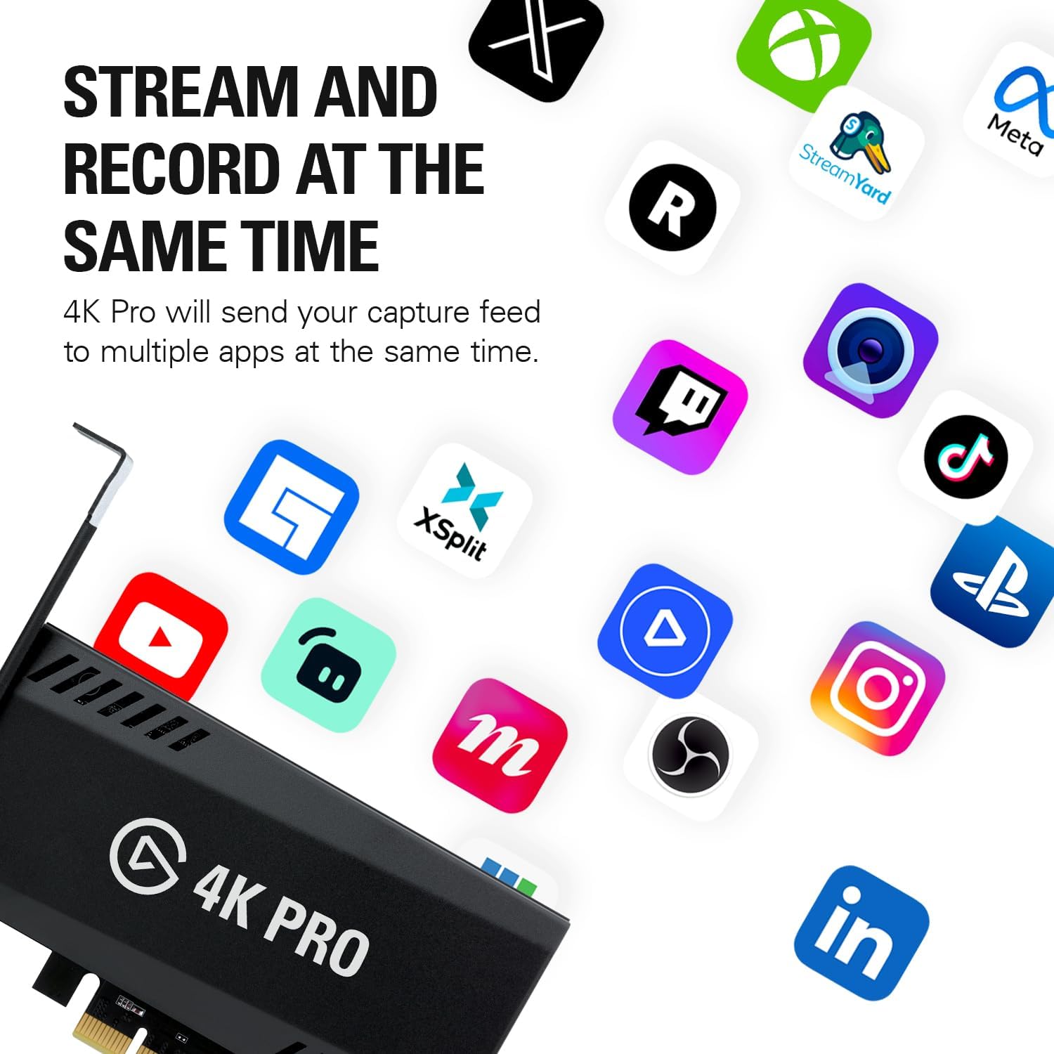 Elgato 4K Pro Internal Capture Card, 8K60 Passthrough | 4K60 HDR10 capture, HDMI 2.1, Up to 1080p240 recording, VRR support, Ultra-low latency, Dual PC setup compatible - Image 7